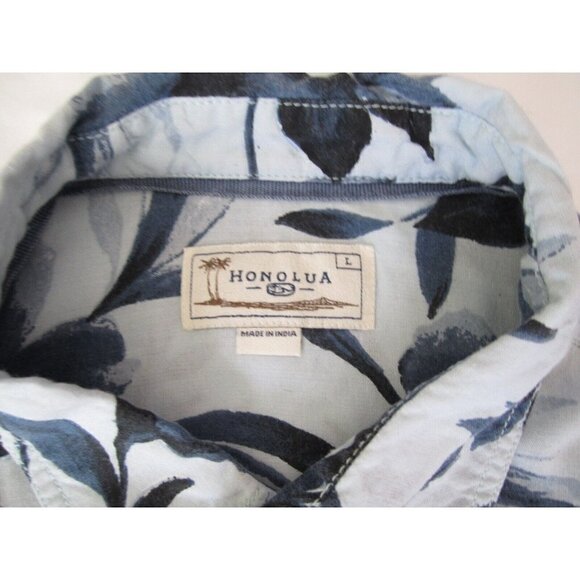 Men's Honolua Floral Pattern Button Up Short Sleeve Shirt Sz L (MT264) - Picture 8 of 11